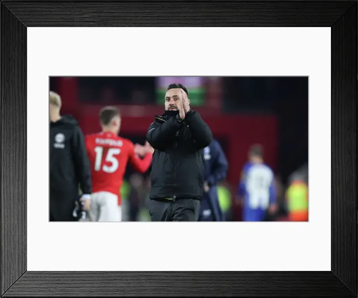 Framed Print : Intense Battle: Brighton and Hove Albion vs. Nottingham Forest (26APR23) - Premier League Showdown Framed Print : Intense Battle: Brighton and Hove Albion vs. Nottingham Forest (26APR23) - Premier League Showdown