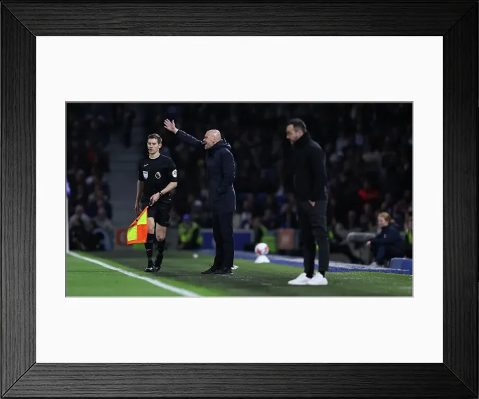 Framed Print : Intense Premier League Showdown: Brighton & Hove Albion vs Manchester United (04MAY23)