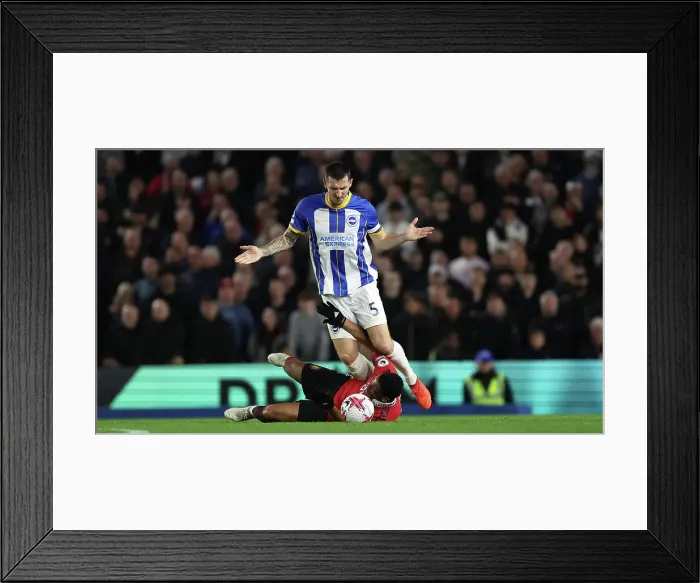 Framed Print : Intense Premier League Showdown: Brighton & Hove Albion vs Manchester United (04MAY23)
