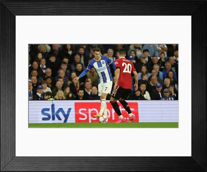 Framed Print : Intense Premier League Showdown: Brighton & Hove Albion vs Manchester United (04MAY23)