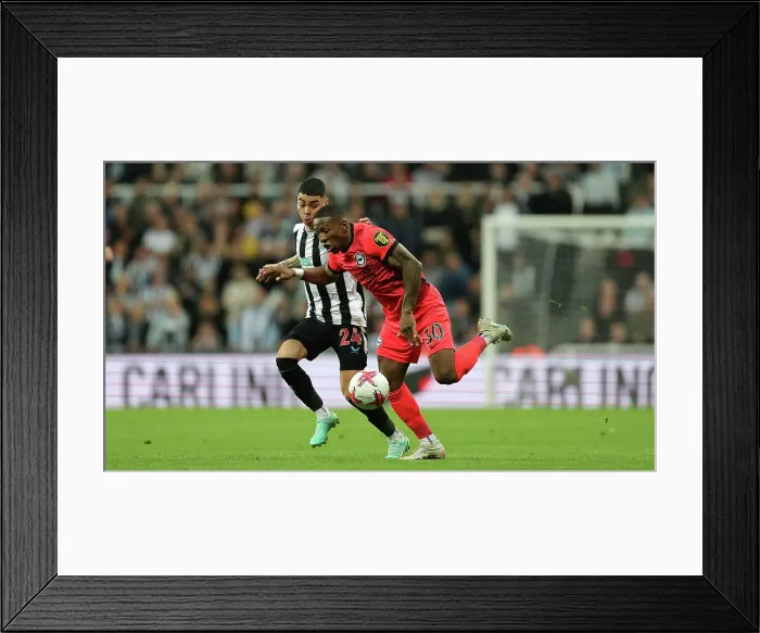Framed Print : Premier League Showdown: Newcastle United vs. Brighton and Hove Albion (18MAY23) - Intense Match Action