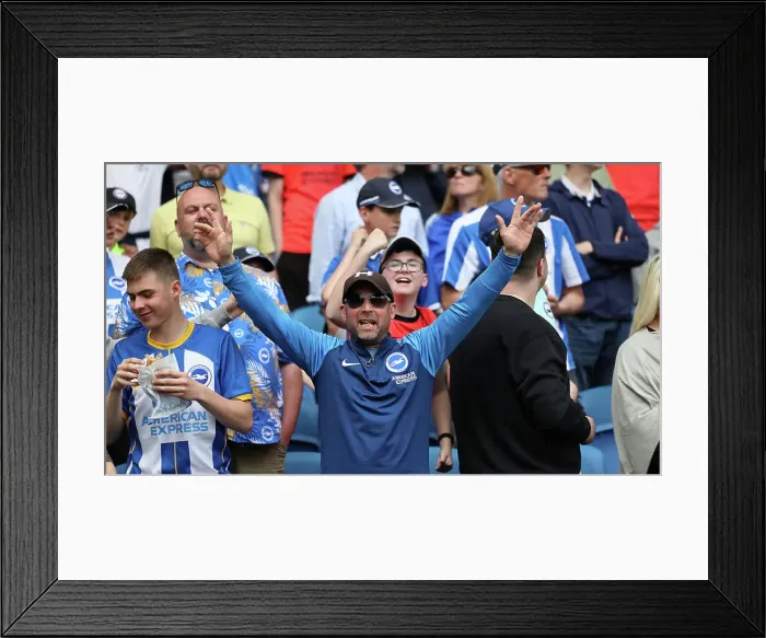 Framed Print : Battle at the Amex: Brighton & Hove Albion vs Southampton (21MAY23) Framed Print : Battle at the Amex: Brighton & Hove Albion vs Southampton (21MAY23)