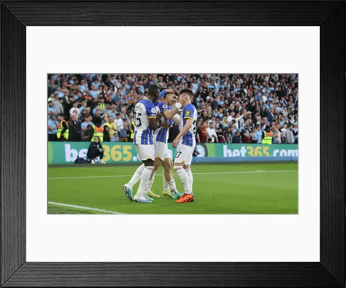 Framed Print : Intense Premier League Showdown: Brighton & Hove Albion vs. Manchester City (24May23) Framed Print : Intense Premier League Showdown: Brighton & Hove Albion vs. Manchester City (24May23)