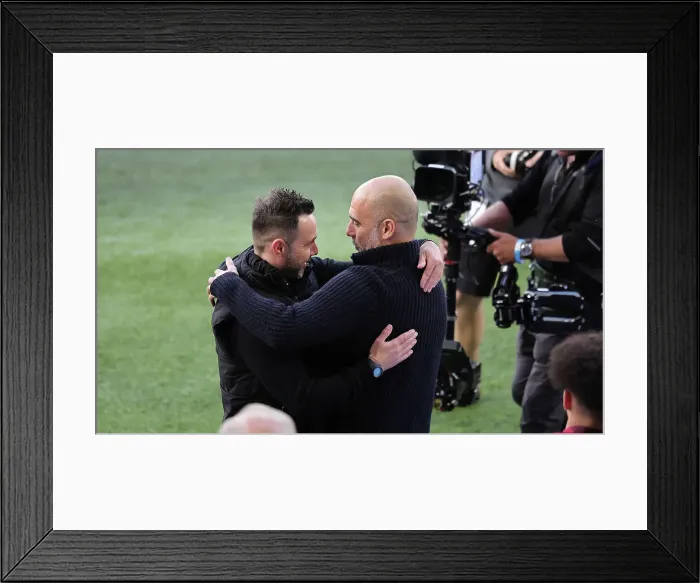 Framed Print : 2022-23 Premier League: Intense Match Action - Brighton & Hove Albion vs Manchester City (24MAY23)
