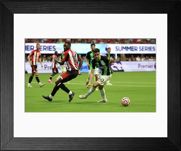 Framed Print : Brighton and Hove Albion vs. Brentford: Pre-Season Clash at Mercedes-Benz Stadium (26JUL23) Framed Print : Brighton and Hove Albion vs. Brentford: Pre-Season Clash at Mercedes-Benz Stadium (26JUL23)