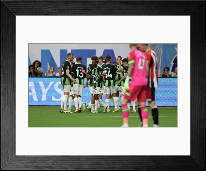 Framed Print : Pre-Season Showdown: Intense Match Action - Brentford vs. Brighton & Hove Albion at Mercedes-Benz Stadium (26JUL23) Framed Print : Pre-Season Showdown: Intense Match Action - Brentford vs. Brighton & Hove Albion at Mercedes-Benz Stadium (26JUL23)