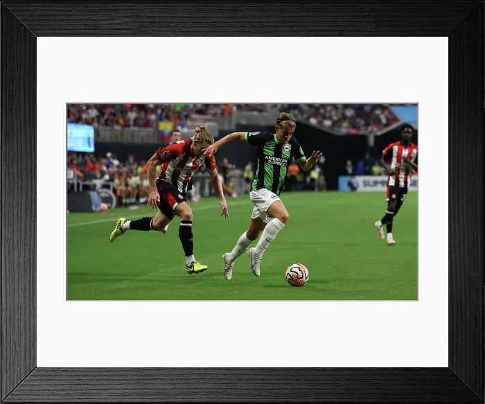Framed Print : Brentford vs. Brighton and Hove Albion: Pre-Season Clash at Mercedes-Benz Stadium (USA Tour 2023) Framed Print : Brentford vs. Brighton and Hove Albion: Pre-Season Clash at Mercedes-Benz Stadium (USA Tour 2023)