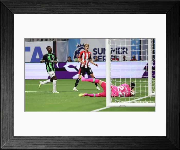 Framed Print : Brentford vs. Brighton and Hove Albion: Pre-Season Clash at Mercedes-Benz Stadium (USA Tour 2023)
