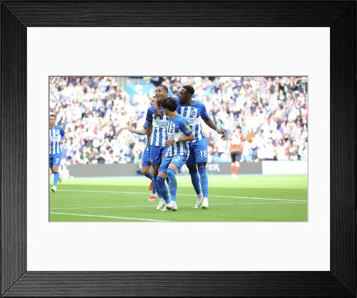 Framed Print : Premier League Battle: Brighton & Hove Albion vs. Luton Town (12th August 2023) Framed Print : Premier League Battle: Brighton & Hove Albion vs. Luton Town (12th August 2023)
