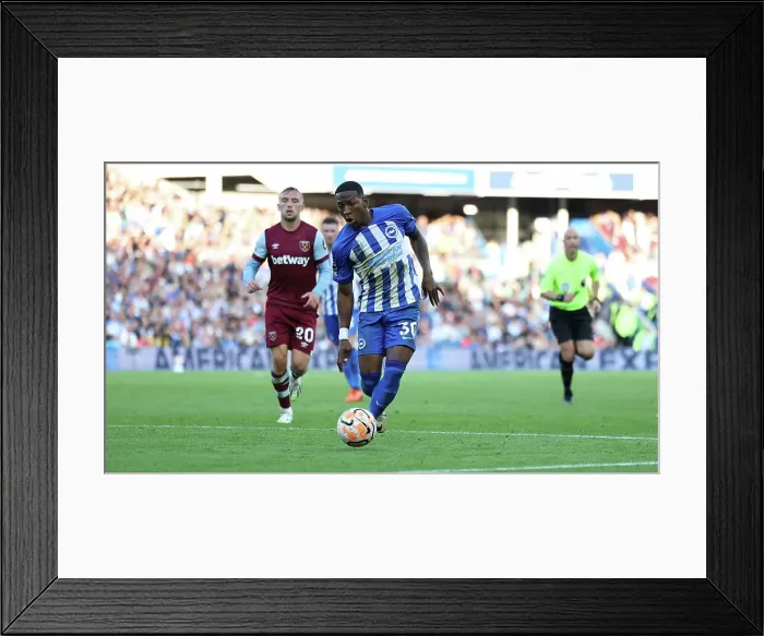 Framed Print : 2023 / 24 Premier League: A Clash Between Brighton & Hove Albion and West Ham United at American Express Stadium Framed Print : 2023 / 24 Premier League: A Clash Between Brighton & Hove Albion and West Ham United at American Express Stadium