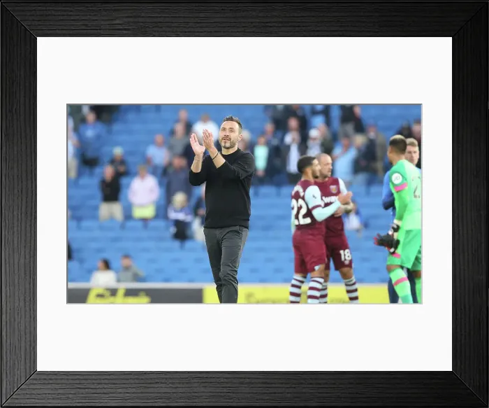 Framed Print : Intense Premier League Showdown: Brighton & Hove Albion vs. West Ham United (2023 / 24)