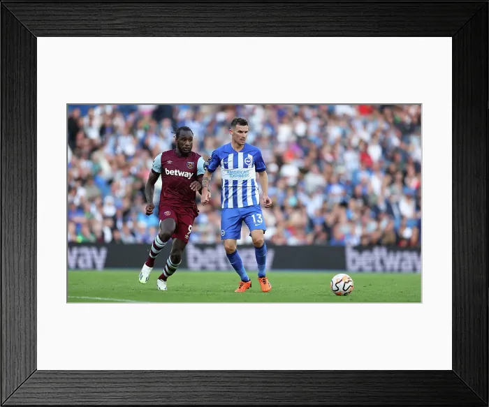 Framed Print : Thrilling Showdown: Brighton & Hove Albion vs. West Ham United in the 2023 / 24 Premier League at American Express Stadium Framed Print : Thrilling Showdown: Brighton & Hove Albion vs. West Ham United in the 2023 / 24 Premier League at American Express Stadium