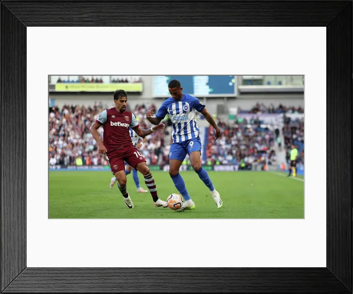 Framed Print : Brighton vs. West Ham United: Thrilling Showdown in the 2023 / 24 Premier League at American Express Stadium Framed Print : Brighton vs. West Ham United: Thrilling Showdown in the 2023 / 24 Premier League at American Express Stadium