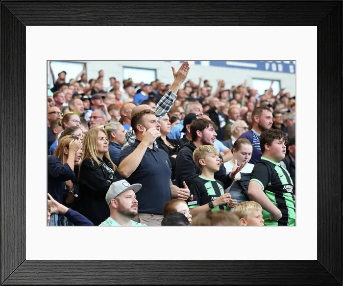 Framed Print : Thrilling Clash: Brighton & Hove Albion vs. West Ham United in the 2023 / 24 Premier League at American Express Stadium Framed Print : Thrilling Clash: Brighton & Hove Albion vs. West Ham United in the 2023 / 24 Premier League at American Express Stadium