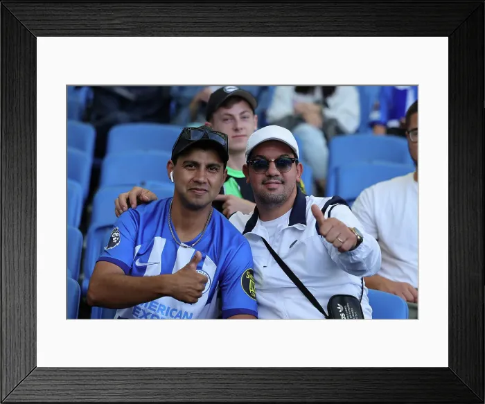 Framed Print : Clash at American Express Stadium: Brighton & Hove Albion vs. West Ham United in the 2023 / 24 Premier League