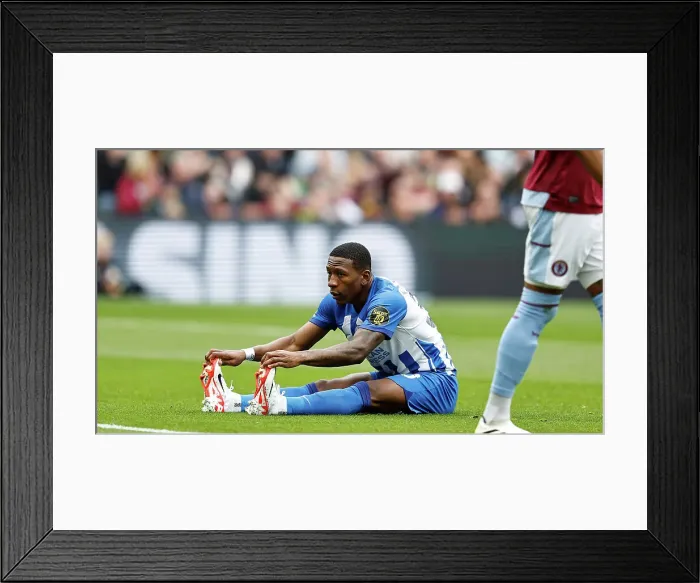 Framed Print : Premier League Showdown: Aston Villa vs. Brighton & Hove Albion (30SEP23) - Thrilling Match Action