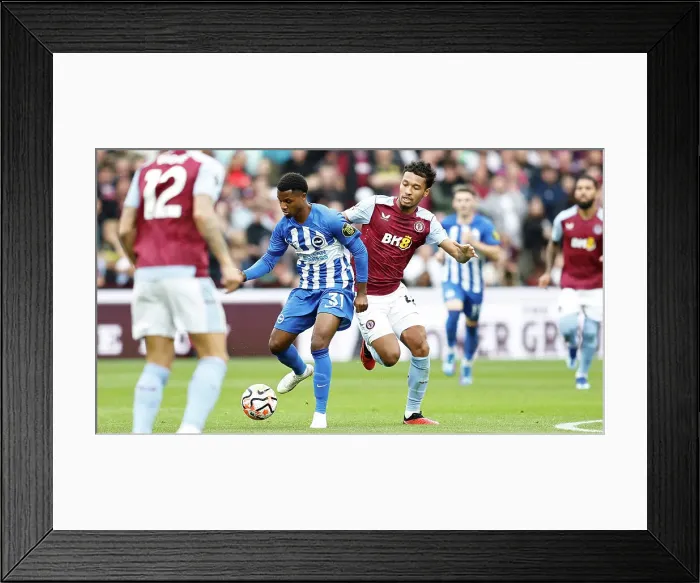 Framed Print : Intense Premier League Showdown: Aston Villa vs. Brighton & Hove Albion at Villa Park (30SEP23)