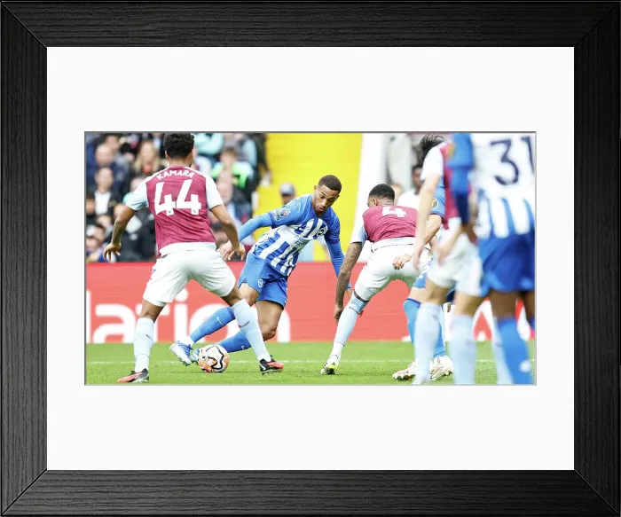 Framed Print : Aston Villa vs. Brighton and Hove Albion: Intense Premier League Clash at Villa Park (30SEP23)