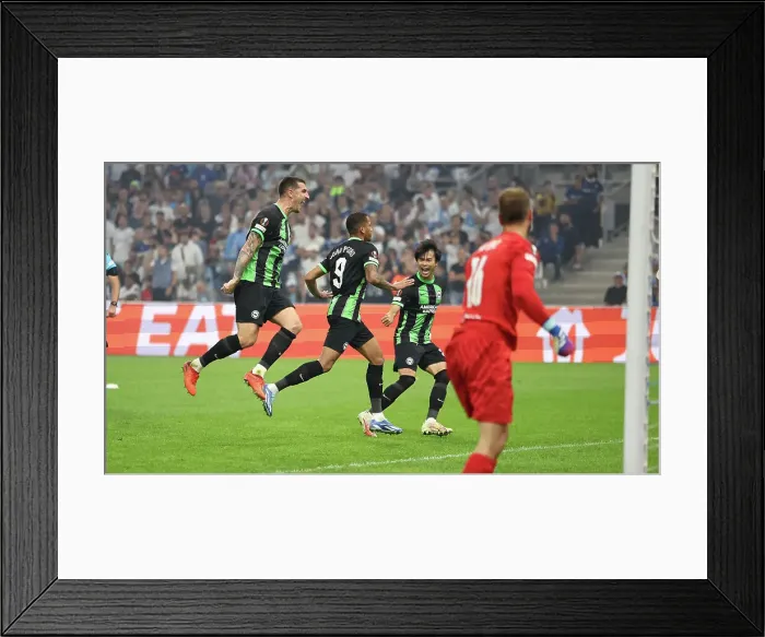 Framed Print : Europa League Showdown: Marseille vs. Brighton at Velodrome Stadium (5 Oct 2023)