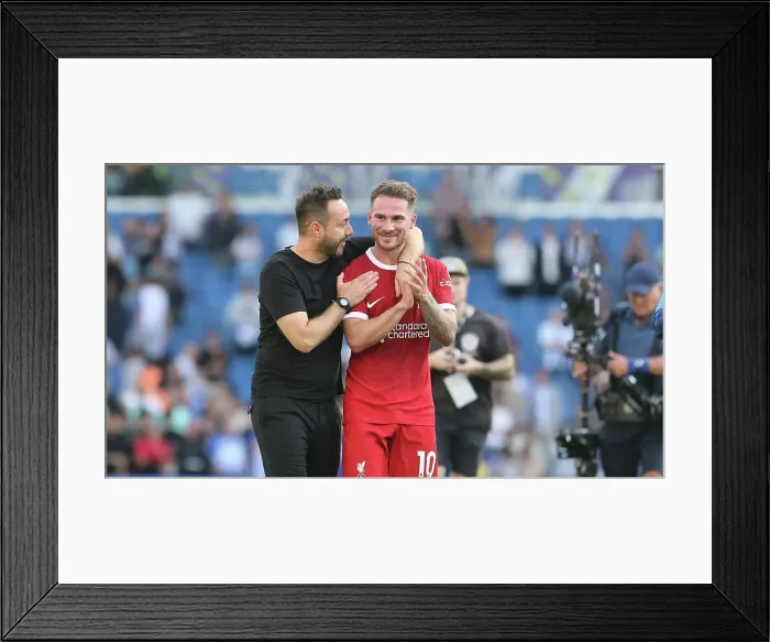 Framed Print : Intense Premier League Showdown: Brighton & Hove Albion vs. Liverpool (08.10.23) Framed Print : Intense Premier League Showdown: Brighton & Hove Albion vs. Liverpool (08.10.23)