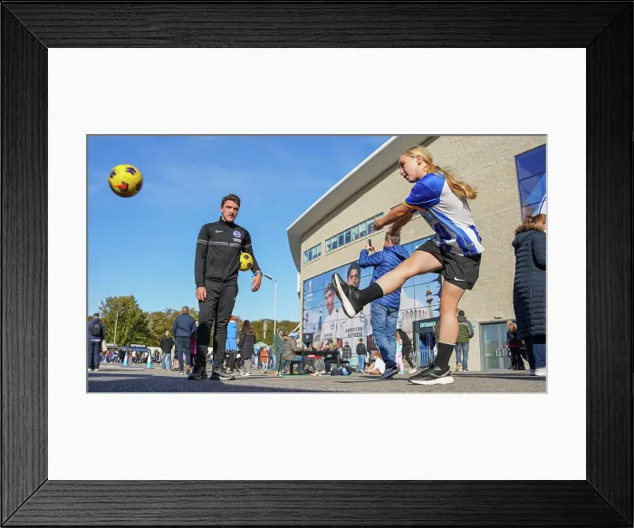 Framed Print : Brighton & Hove Albion Women vs. Tottenham Hotspur Women: A Premier League Showdown at Amex Stadium (15th October 2023) Framed Print : Brighton & Hove Albion Women vs. Tottenham Hotspur Women: A Premier League Showdown at Amex Stadium (15th October 2023)
