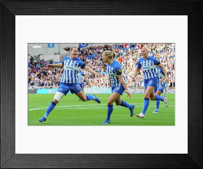 Framed Print : Brighton & Hove Albion Women vs. Tottenham Hotspur Women: A Premier League Showdown at Amex Stadium (15th October 2023) Framed Print : Brighton & Hove Albion Women vs. Tottenham Hotspur Women: A Premier League Showdown at Amex Stadium (15th October 2023)