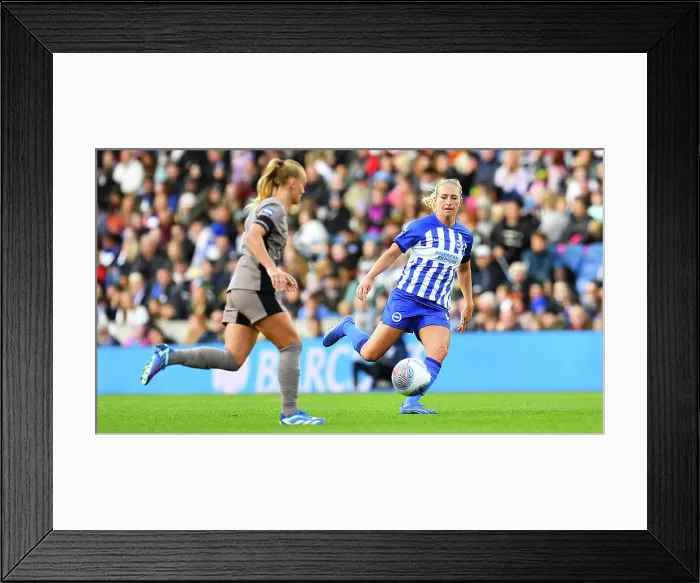 Framed Print : Brighton & Hove Albion vs. Tottenham Hotspur: A Premier League Showdown - Women's Football at the Amex Stadium (15th October 2023) Framed Print : Brighton & Hove Albion vs. Tottenham Hotspur: A Premier League Showdown - Women's Football at the Amex Stadium (15th October 2023)