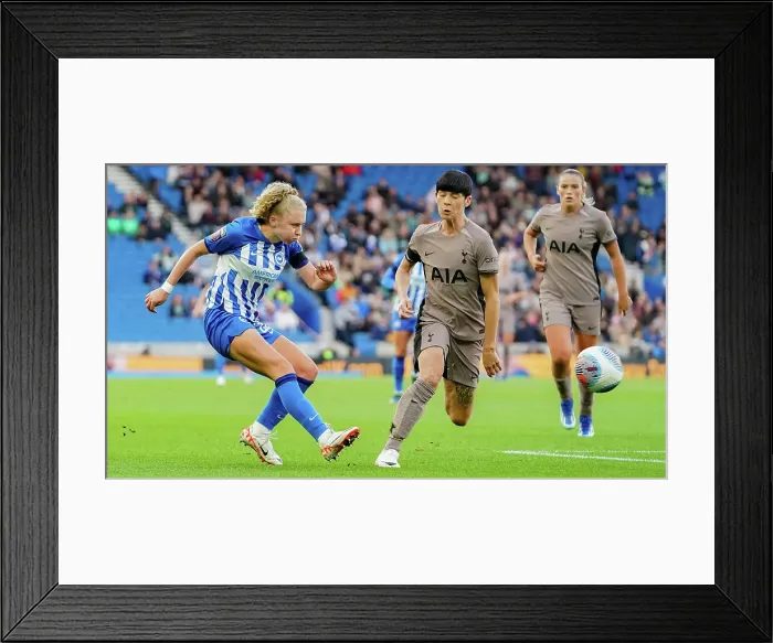 Framed Print : Premier League Showdown: Brighton & Hove Albion Women vs. Tottenham Hotspur Women at Amex Stadium (15OCT23) - Women's Super League Clash Framed Print : Premier League Showdown: Brighton & Hove Albion Women vs. Tottenham Hotspur Women at Amex Stadium (15OCT23) - Women's Super League Clash