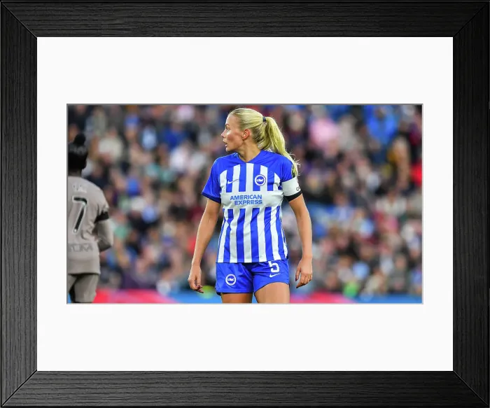 Framed Print : Brighton & Hove Albion Women vs. Tottenham Hotspur Women: A Premier League Showdown at Amex Stadium (15th October 2023) Framed Print : Brighton & Hove Albion Women vs. Tottenham Hotspur Women: A Premier League Showdown at Amex Stadium (15th October 2023)