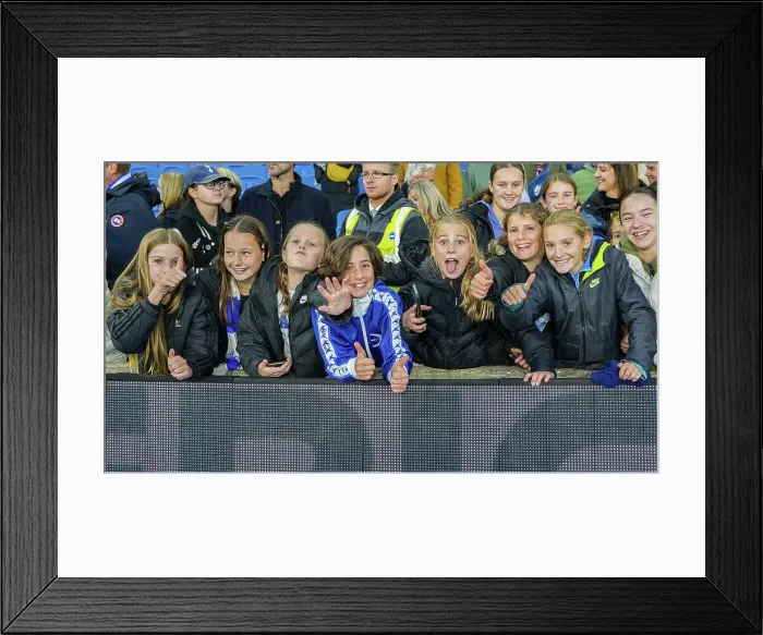 Framed Print : Brighton & Hove Albion Women vs. Tottenham Hotspur Women: A Premier League Showdown at Amex Stadium (15th October 2023) Framed Print : Brighton & Hove Albion Women vs. Tottenham Hotspur Women: A Premier League Showdown at Amex Stadium (15th October 2023)