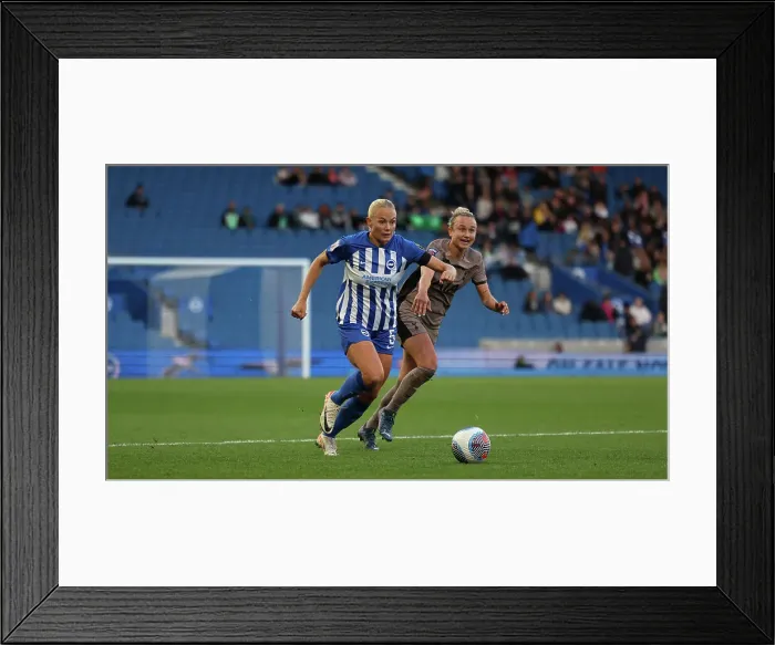 Framed Print : Premier Showdown: Brighton & Hove Albion vs. Tottenham Hotspur Women (15OCT23) - Women's Super League Clash at the Amex Stadium Framed Print : Premier Showdown: Brighton & Hove Albion vs. Tottenham Hotspur Women (15OCT23) - Women's Super League Clash at the Amex Stadium