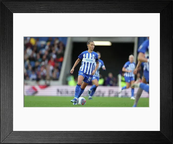 Framed Print : Brighton & Hove Albion Women vs. Tottenham Hotspur Women: A Premier League Showdown at Amex Stadium (15th October 2023) Framed Print : Brighton & Hove Albion Women vs. Tottenham Hotspur Women: A Premier League Showdown at Amex Stadium (15th October 2023)