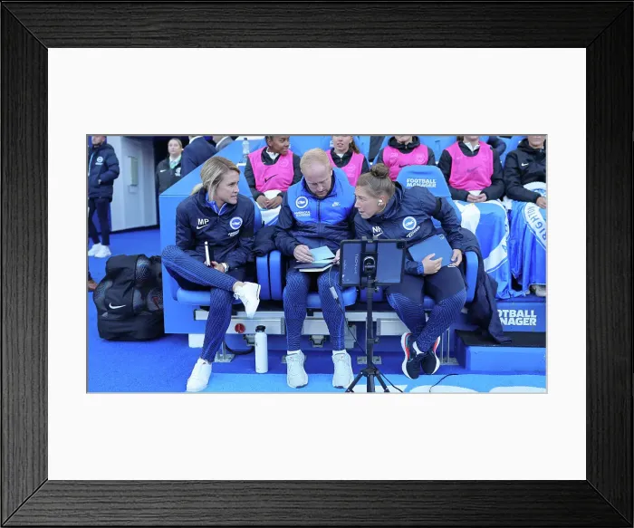 Framed Print : Brighton & Hove Albion Women vs. Tottenham Hotspur Women: A Premier League Showdown at Amex Stadium (15th October 2023) Framed Print : Brighton & Hove Albion Women vs. Tottenham Hotspur Women: A Premier League Showdown at Amex Stadium (15th October 2023)