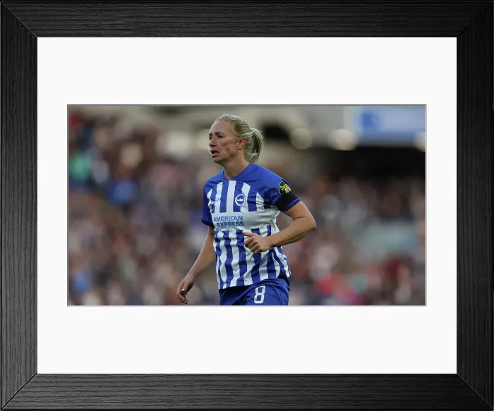 Framed Print : Brighton & Hove Albion Women vs. Tottenham Hotspur Women: A Premier League Showdown at Amex Stadium (15th October 2023)