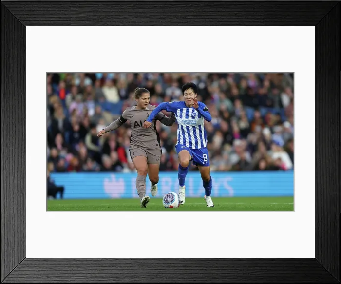 Framed Print : Brighton & Hove Albion Women vs. Tottenham Hotspur Women: A Premier League Showdown at Amex Stadium (15th October 2023) Framed Print : Brighton & Hove Albion Women vs. Tottenham Hotspur Women: A Premier League Showdown at Amex Stadium (15th October 2023)
