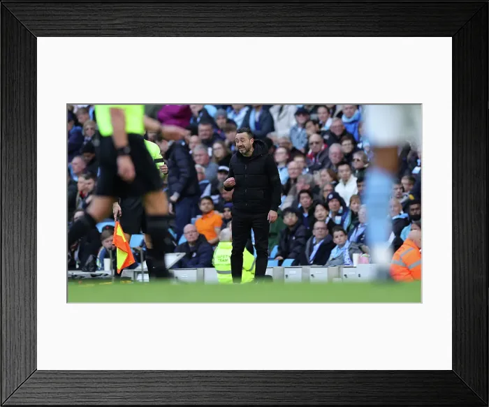 Framed Print : Showdown at Etihad: Premier League Clash - Manchester City vs. Brighton & Hove Albion (21OCT23) Framed Print : Showdown at Etihad: Premier League Clash - Manchester City vs. Brighton & Hove Albion (21OCT23)