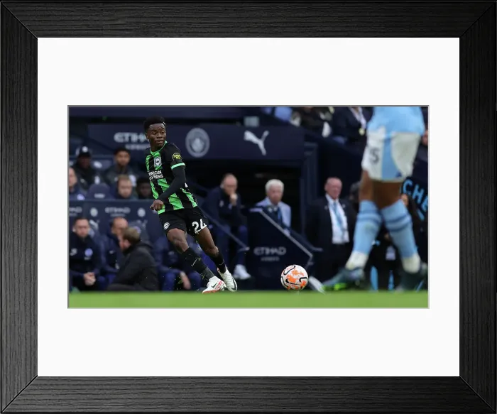 Framed Print : 2023 / 24 Premier League: Intense Manchester City vs. Brighton and Hove Albion Showdown at Etihad Stadium (21OCT23)