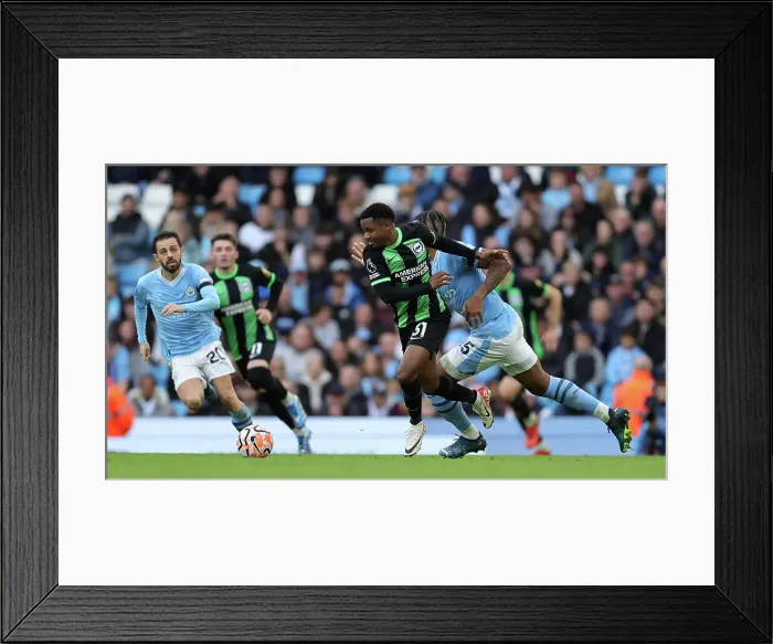 Framed Print : 2023 / 24 Premier League: October Showdown - Manchester City vs. Brighton and Hove Albion at Etihad Stadium Framed Print : 2023 / 24 Premier League: October Showdown - Manchester City vs. Brighton and Hove Albion at Etihad Stadium