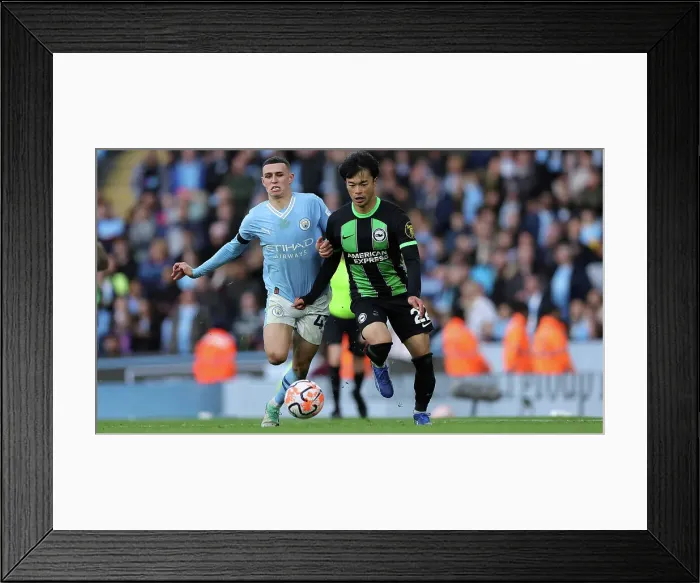 Framed Print : Battle at Etihad: Manchester City vs. Brighton and Hove Albion - Premier League Clash (21OCT23) Framed Print : Battle at Etihad: Manchester City vs. Brighton and Hove Albion - Premier League Clash (21OCT23)