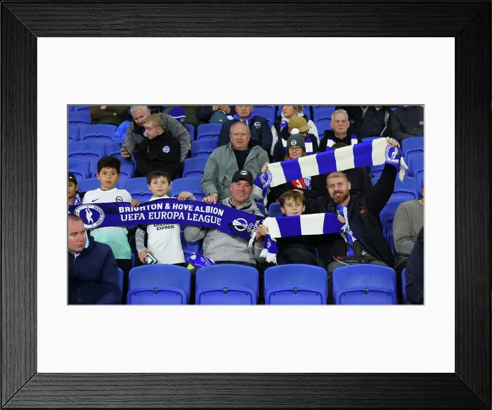 Framed Print : Europa League Showdown: Brighton & Hove Albion vs. Ajax (Group B), October 2023 Framed Print : Europa League Showdown: Brighton & Hove Albion vs. Ajax (Group B), October 2023