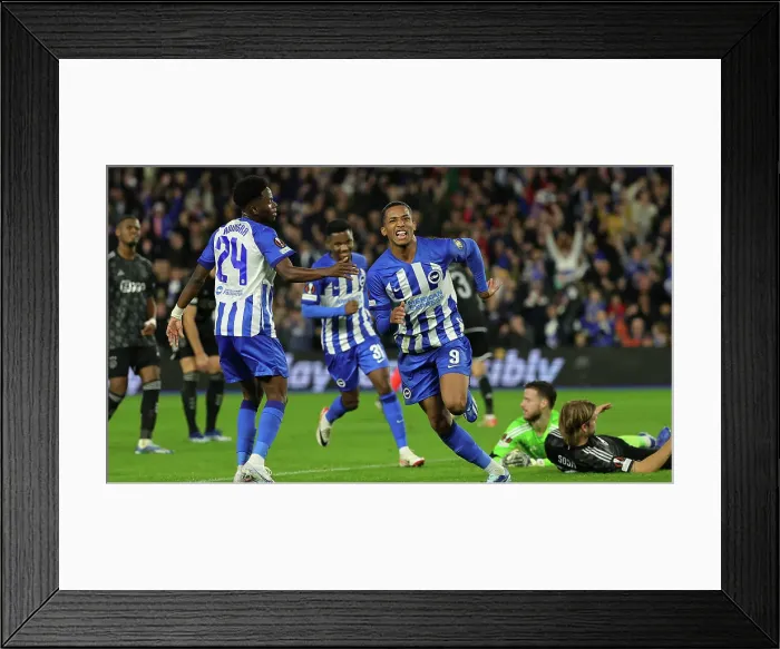 Framed Print : Brighton & Hove Albion vs. Ajax: Europa League Battle, October 2023 Framed Print : Brighton & Hove Albion vs. Ajax: Europa League Battle, October 2023