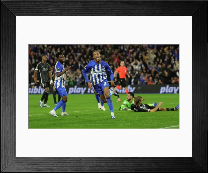 Framed Print : Brighton & Hove Albion vs Ajax: Europa League Battle, October 2023 Framed Print : Brighton & Hove Albion vs Ajax: Europa League Battle, October 2023