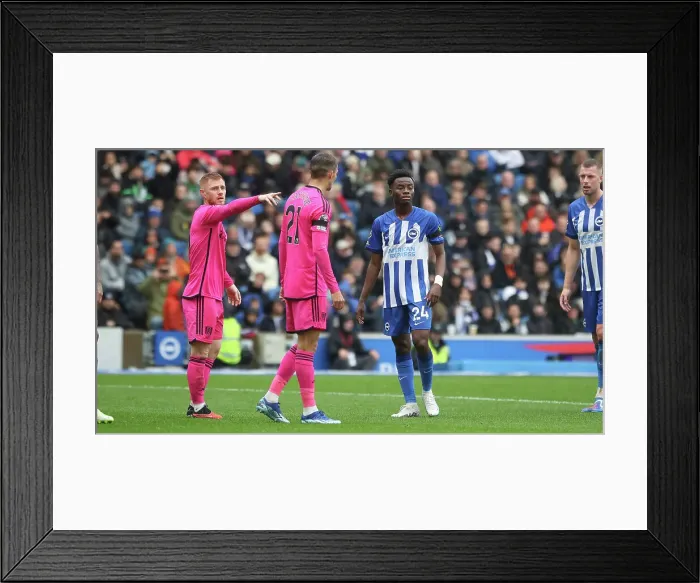 Framed Print : Intense Premier League Showdown: Brighton & Hove Albion vs. Fulham (29th October 2023)