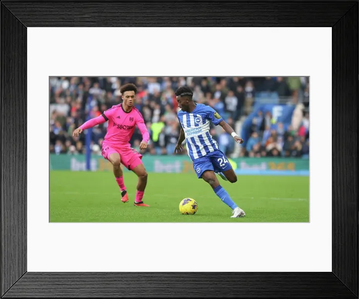 Framed Print : Intense Premier League Rivalry: Brighton & Hove Albion vs. Fulham (29th October 2023) Framed Print : Intense Premier League Rivalry: Brighton & Hove Albion vs. Fulham (29th October 2023)