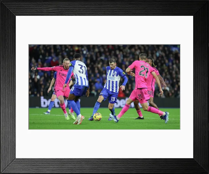 Framed Print : Intense Premier League Showdown: Brighton & Hove Albion vs. Fulham (29th October 2023) Framed Print : Intense Premier League Showdown: Brighton & Hove Albion vs. Fulham (29th October 2023)
