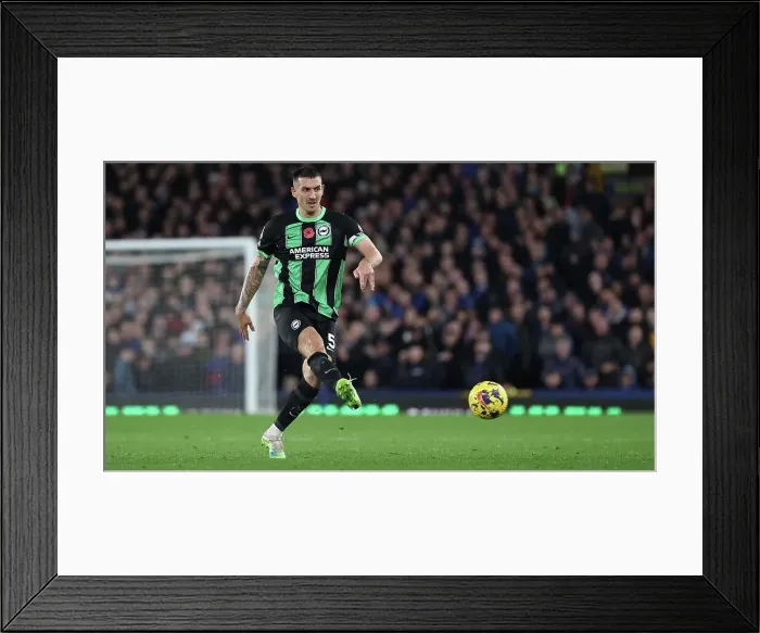 Framed Print : Intense Battle: Everton vs. Brighton & Hove Albion at Goodison Park (Premier League, 04NOV23)