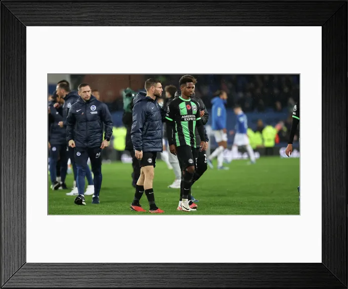 Framed Print : Intense Premier League Battle: Everton vs. Brighton and Hove Albion at Goodison Park (04NOV23)