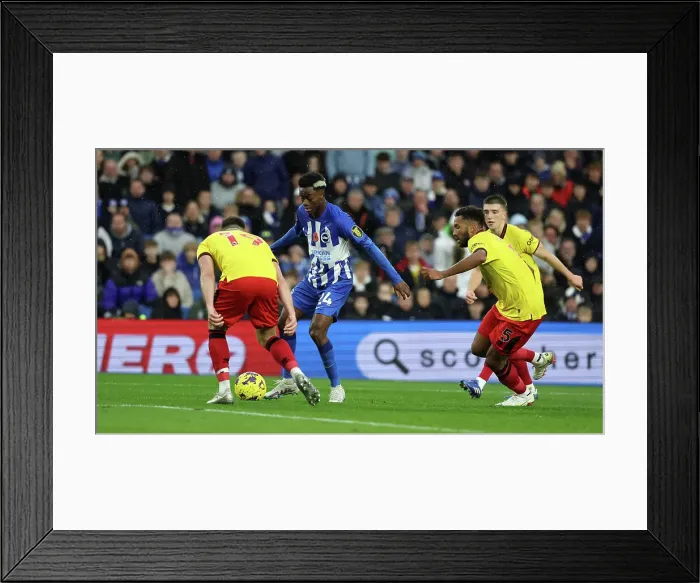 Framed Print : Intense Premier League Battle: Brighton & Hove Albion vs. Sheffield United (12NOV23) Framed Print : Intense Premier League Battle: Brighton & Hove Albion vs. Sheffield United (12NOV23)