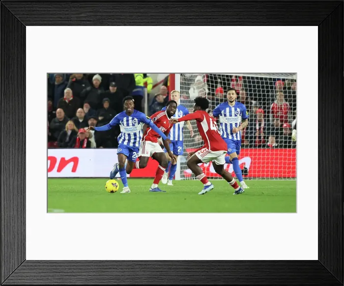 Framed Print : Premier League Clash: Nottingham Forest vs. Brighton and Hove Albion (25NOV23) Framed Print : Premier League Clash: Nottingham Forest vs. Brighton and Hove Albion (25NOV23)