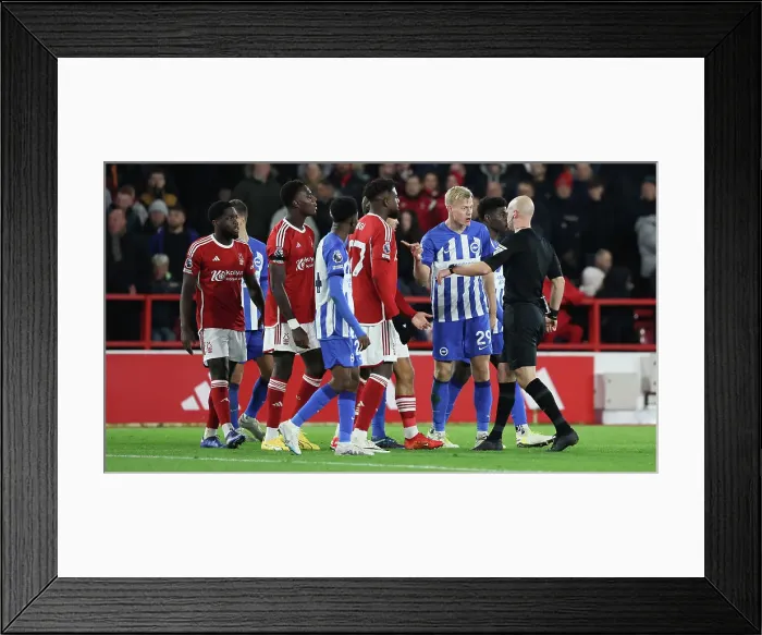 Framed Print : Intense Battle: Premier League Showdown - Brighton and Hove Albion vs. Nottingham Forest (25NOV23) Framed Print : Intense Battle: Premier League Showdown - Brighton and Hove Albion vs. Nottingham Forest (25NOV23)
